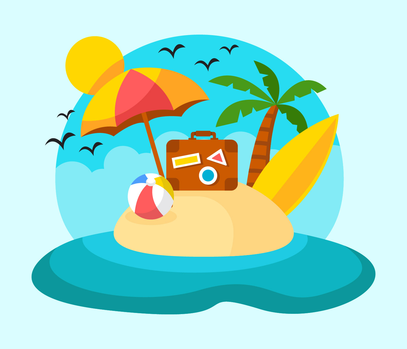 Vacation Clipart Vacation Vector Art, Icons, and Graphics for Free Download 