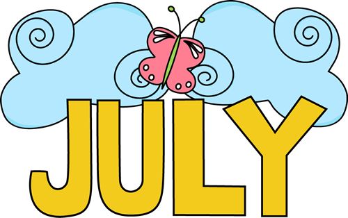 Summer Clipart July and Butterfly 